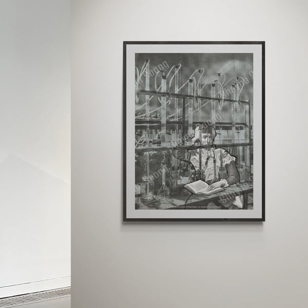 'Ghosted' print of handmade collage