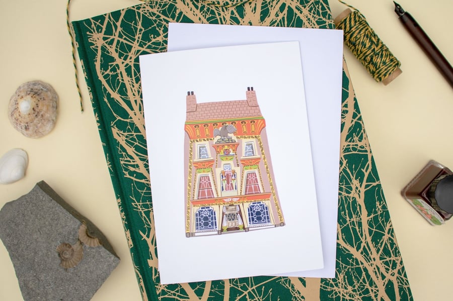 The Egyptian House, Penzance, Cornwall, Greeting Card, Note Card, Thank You Card