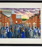 Blackburn Rovers, Ewood Park, Framed Football Art Print. 14" x 11" Frame Size