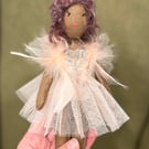 Fairy handmade ornament - Yulia - wool felt tree topper