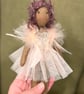 Fairy handmade ornament - Yulia - wool felt tree topper
