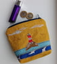 Large Coin Purse with Embroidered Lighthouse Seascape - Image 2