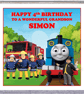 THOMAS FIREMAN SAM BIRTHDAY CARDS personalised with any AGE RELATIONSHIP & NAME