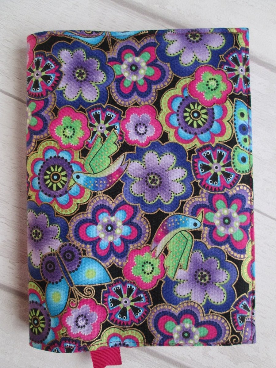 A6 Funky Floral Reusable Notebook Cover