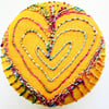 Buttons 1 inch button Hand Dyed Silks and Cottons Free Machine Embroidery Button