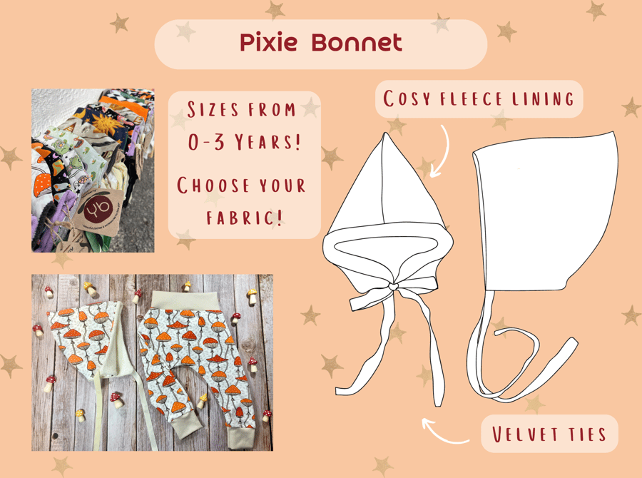 Baby, Toddler, Kid's Pixie Bonnet