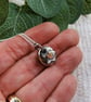 Sterling Silver Pebble Necklace with Star and Copper Heart - Image 4