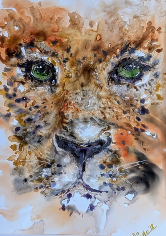 Original Artwork. The Tiger. A4
