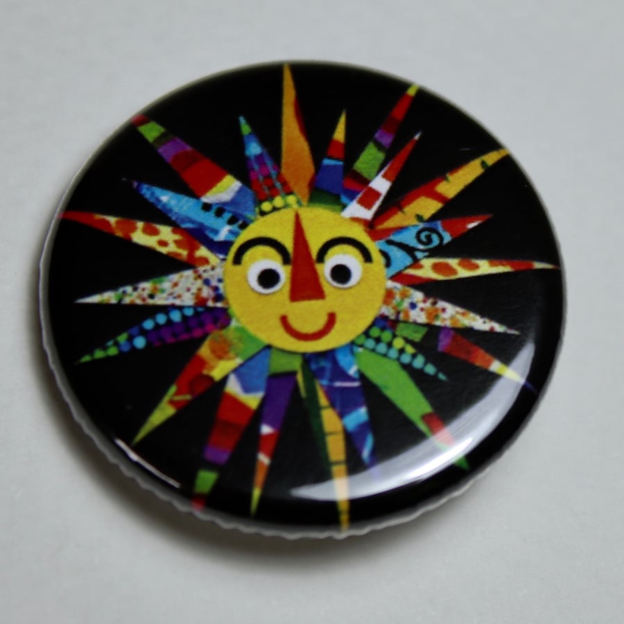 HERE COMES THE SUN BUTTON BADGE