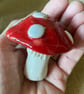 handmade ceramic mushroom - fungi plant ornament for plant pot - Image 1