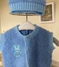 Baby faux fur waistcoat & matching hat - Image 1