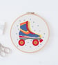 Roller boots Cross Stitch Pattern: 80s core memory Design (PDF Download) - Image 1