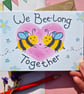 Bee Valentines card, Anniversary card, We bee-long together! Funny love card - Image 4