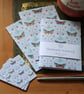Tiger Moth Floral Stationery Set - Handmade Notebook, Cards & Gift Tags - Image 1