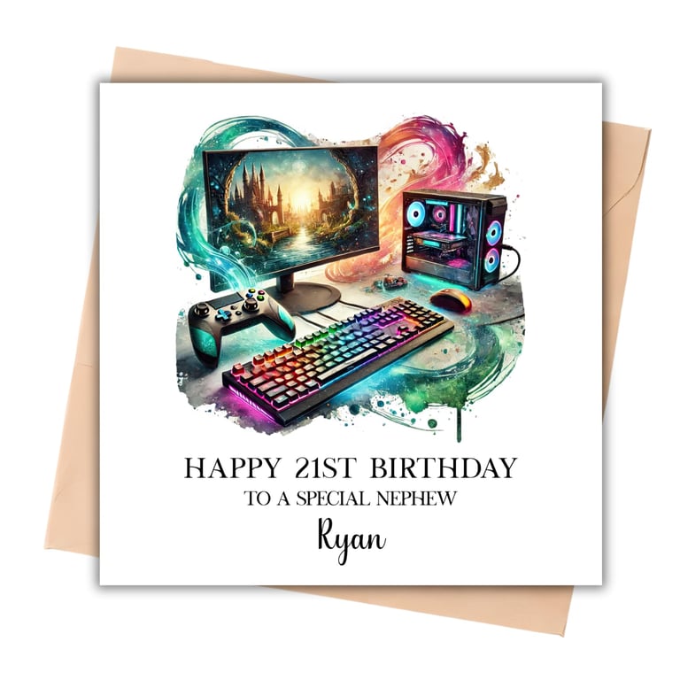 Gaming PC Gamer Happy Birthday Card