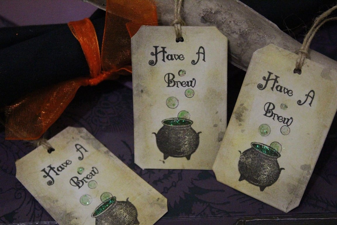 Have A Brew Halloween Witches  Tags - Set of 10 Halloween