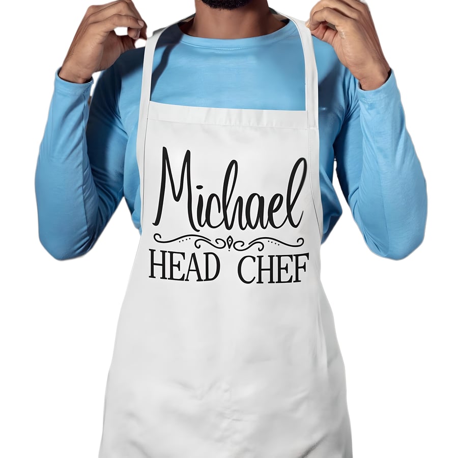 Personalised BBQ Kitchn Apron - Personalised HEAD CHEF Apron
