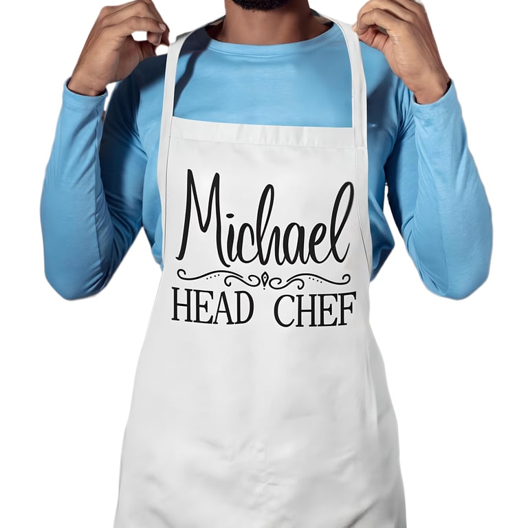 Personalised BBQ Kitchn Apron - Personalised HEAD CHEF Apron