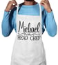 Personalised BBQ Kitchn Apron - Personalised HEAD CHEF Apron - Image 1
