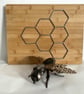 Cutlery Honey Bee sculpture with honeycomb display base