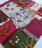 Robin Red Christmas Slow Stitching Kit large - vintage and reclaimed textiles