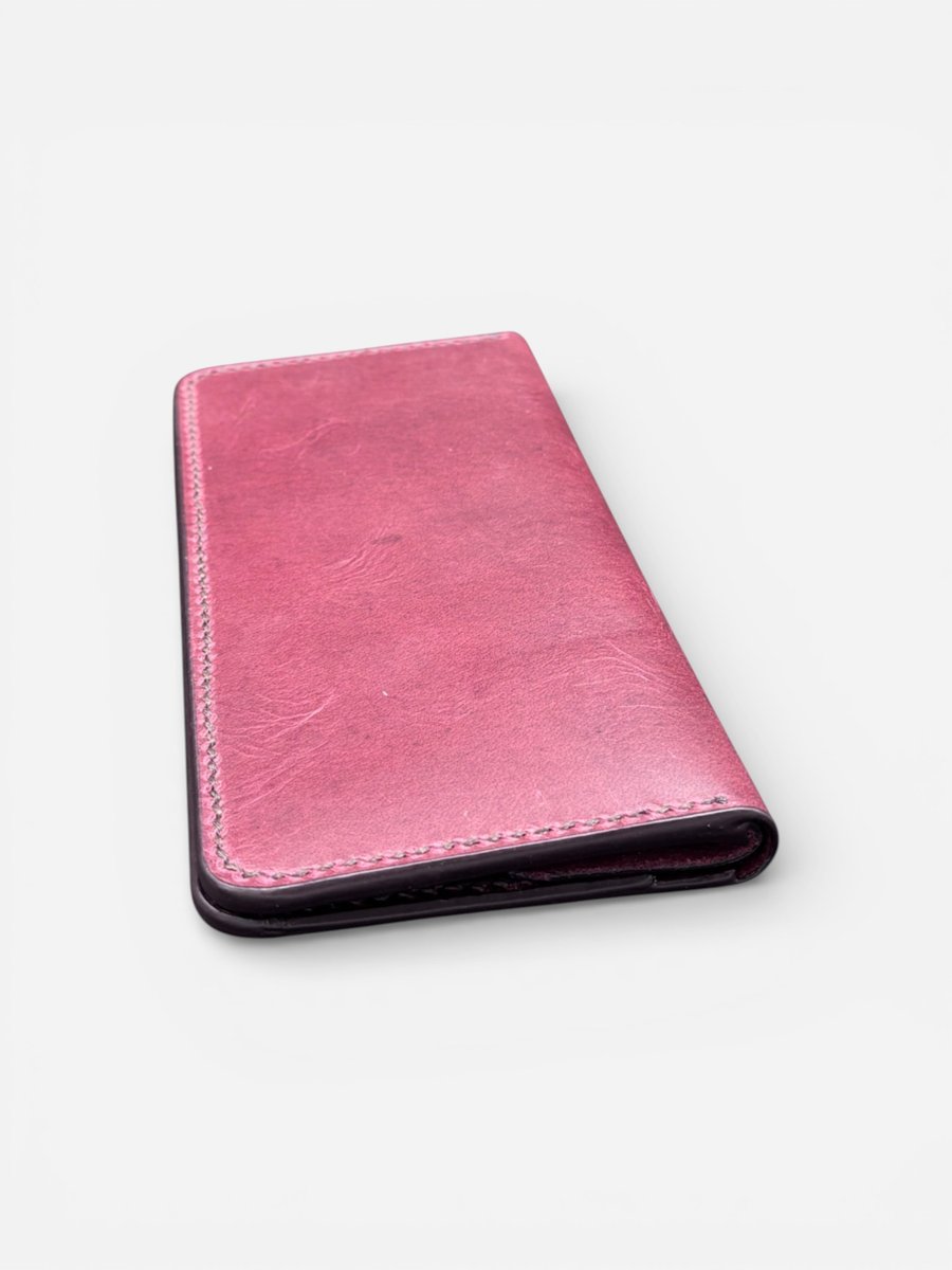 Handmade Full Grain Long Leather Wallet with Coin Pocket