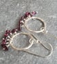 Garnet earrings, January birthstone, Deep red gemstone dangle earrings - Image 6