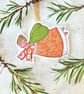 Orange Christmas Fairy Tree Ornament