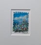 Clifftop Idyll - Original miniature on fabric. A5 Mounted - Image 4