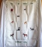 Shawl, wall hanging, 'The Old Woman who Swallowed a Fly', hand embroidered - Image 4
