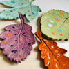 Autumn leaf dishes