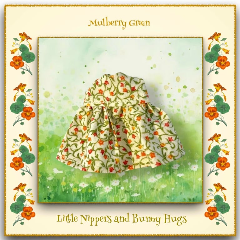 Little Nippers and Bunny Hugs Orange Flowered Dress