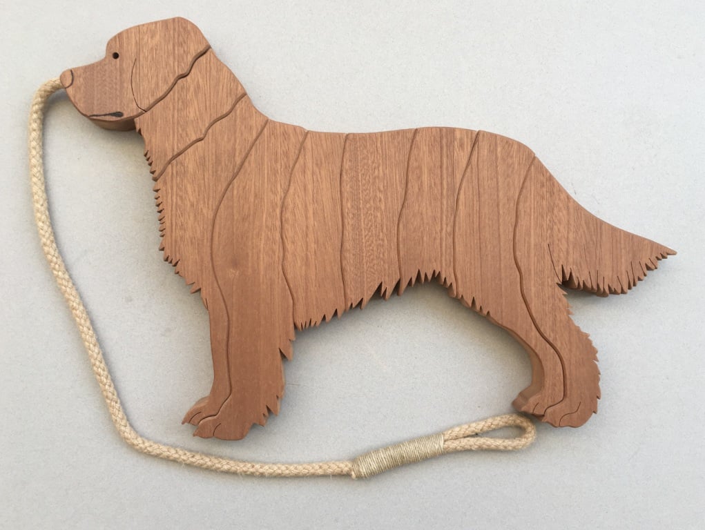 Golden Retriever Trivet in Sapele