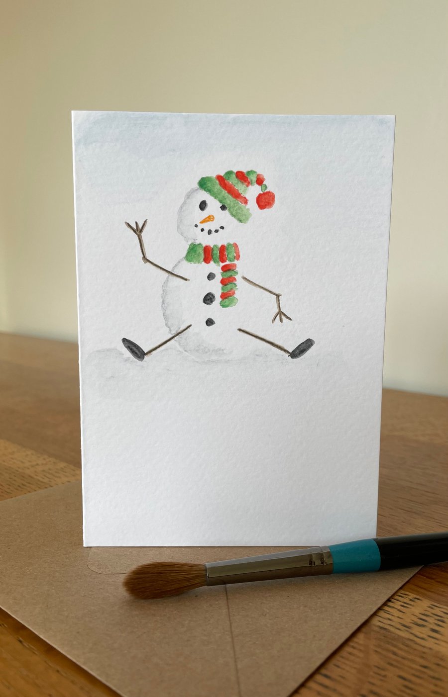 Hand painted Personalised Christmas card
