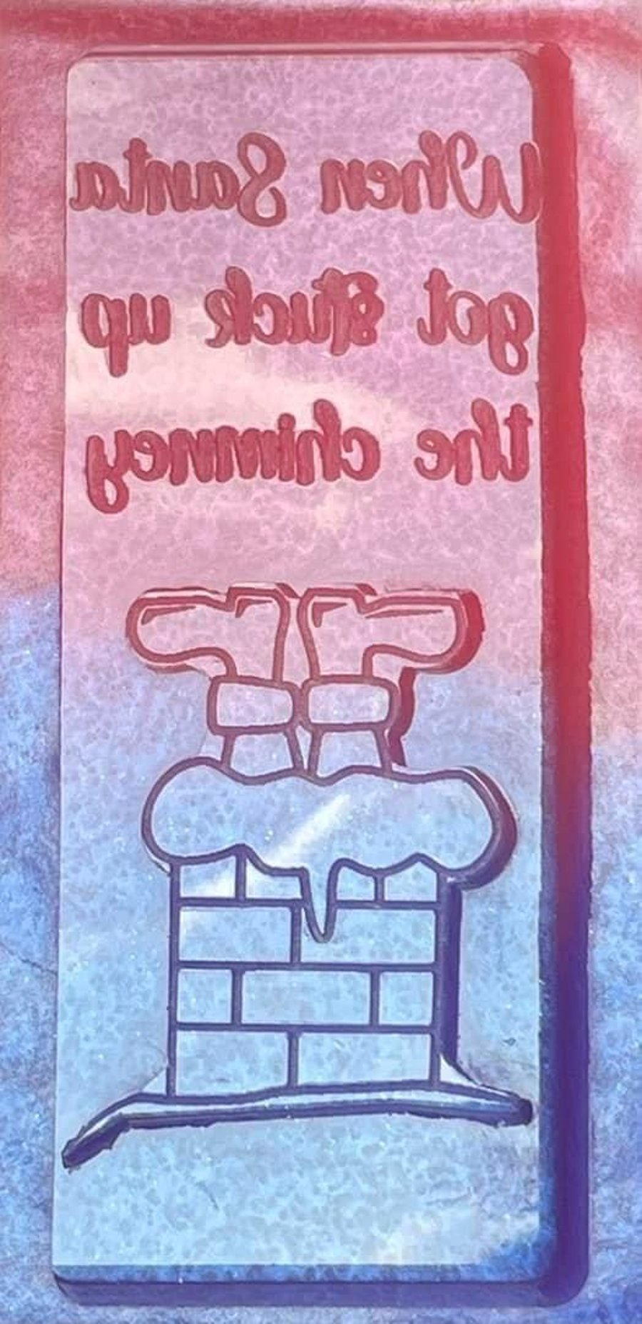 Santa got stuck up the chimney christmas silicone mould 
