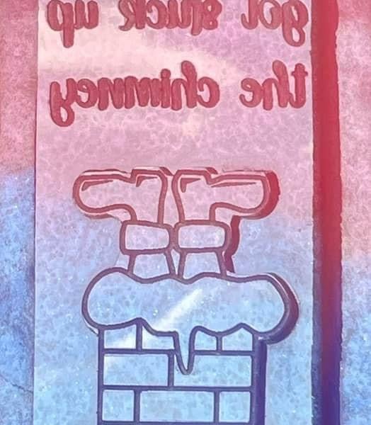 Santa got stuck up the chimney christmas silicone mould 