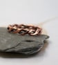 Copper Twist Ring Hammered Chunky Rope Ring - Unisex - Image 2