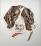 Pet Portrait, hand drawn pencil portrait, drawing of a dog, pet pictures - Image 1