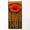 Poppy, Wheat & Bumble Bee - Stained Glass Panel