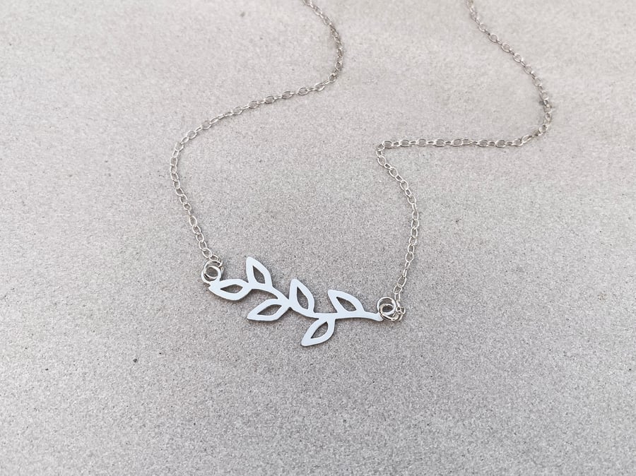 Sterling Silver Foliage Necklace