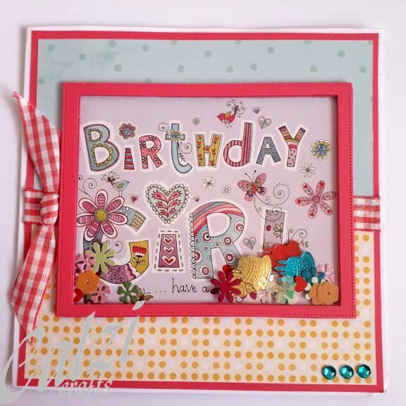 Birthday Girl Shaker Card