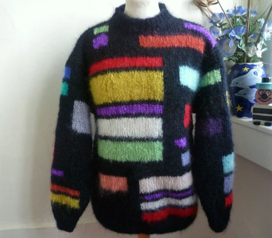 Hand knitted Mohair sweater designed by Bex
