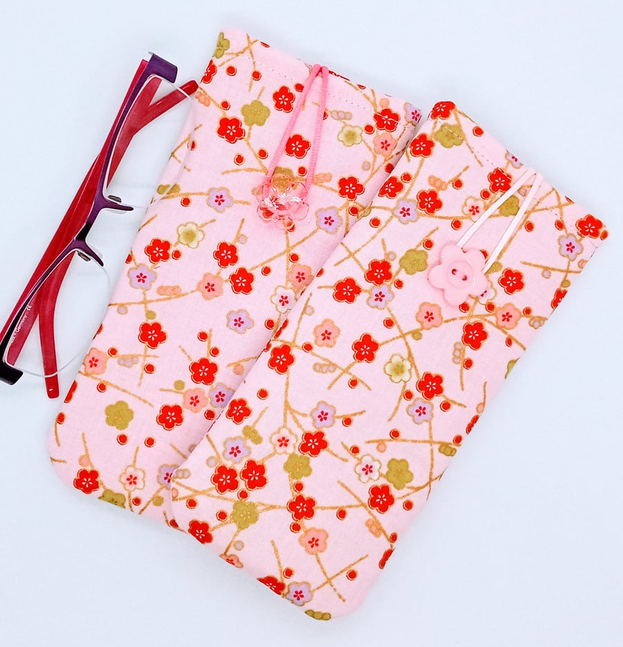 Japanese flowers Glasses or Sunglasses Case 