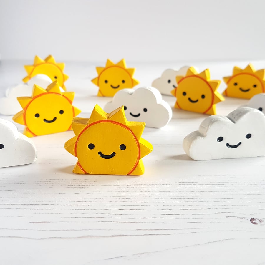 3D Smiley Sunshine OR Happy Cloud shelf ornament