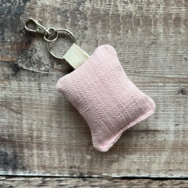 Pink Fabric Keyring