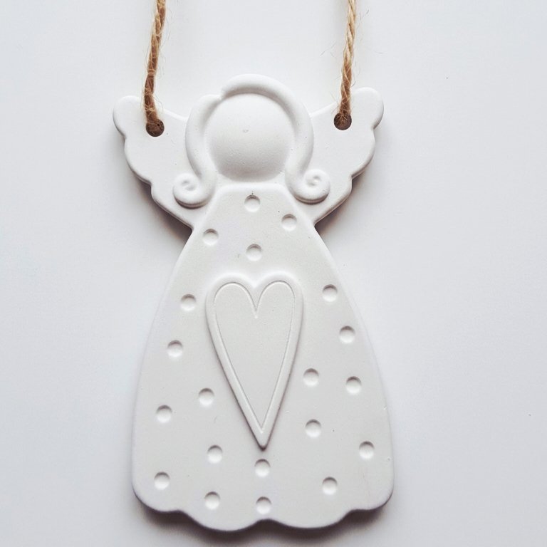 White Angel Christmas Decoration.Handmade Hanging Angel Ornament.Christmas Gift