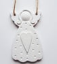 White Angel Christmas Decoration.Handmade Hanging Angel Ornament.Christmas Gift