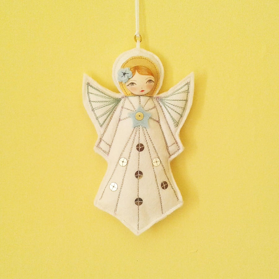 Felt Christmas Angel Ornament