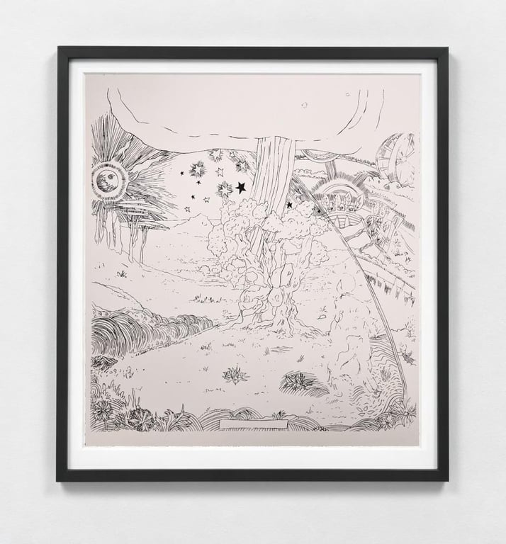 Lost in the Firmament, Screenprint, Signed Numbered Edition Paper Art