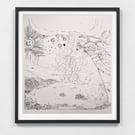 Lost in the Firmament, Screenprint, Signed Numbered Edition Paper Art